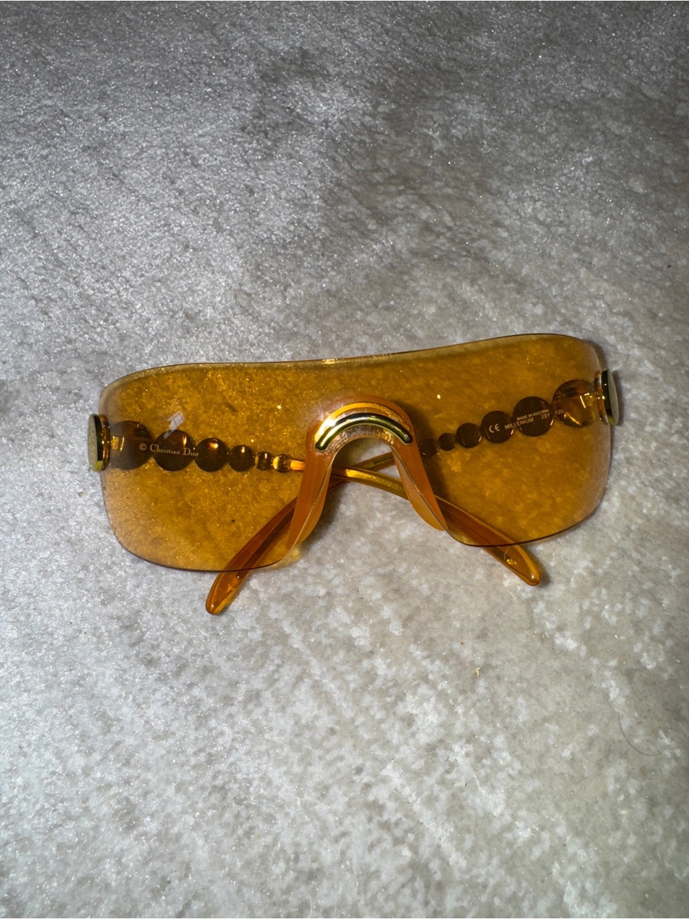 Dior John Galliano Vintage Y2K Amber Millenium Gold Circle Sunglasses - Picture 11 of 16